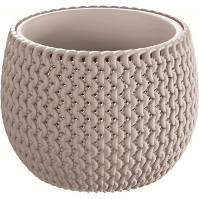 PROSPERPLAST Kvetináč s vkladom SPLOFY BOWL 18 cm mocca