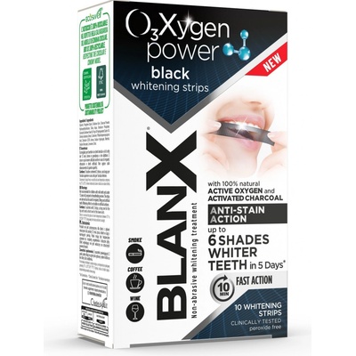 BlanX Oxygen Power Whitening Black bělicí pásky 10 ks