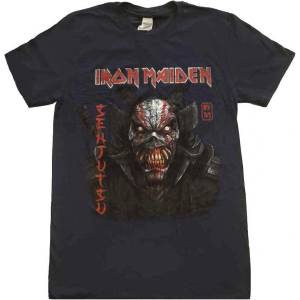 Iron Maiden Senjutsu Back Cover Vertical Logo Navy Blue M Риза (IMTEE133MN02)