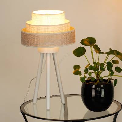 - Настолна лампа ALASKA LUNETA 1xE27/15W/230V сив/кремав (BG1152)