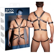 ZADO páskový kožený postroj na tělo pro muže L/XL