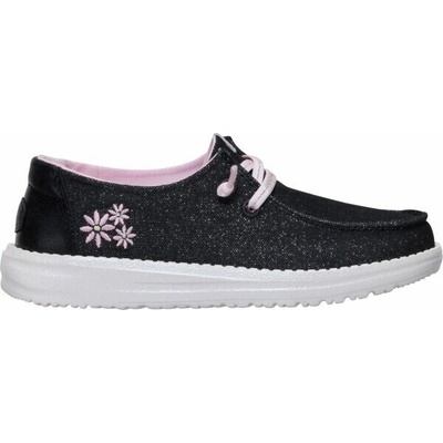 Hey Dude Wendy Y Shimmer Flower dětská volnočasová obuv černá
