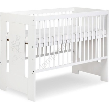 Klups - Бебешко креватче SAFARI 120x60 см зайче бор/бяло (CI0039)