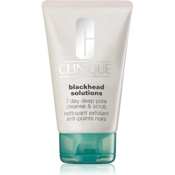 Clinique Blackhead Solutions 7 Day Deep Pore Cleanse & Scrub почистващ пилинг за лице против черни точки 125ml