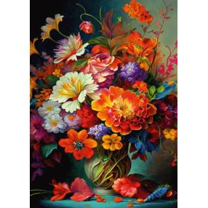 Dino - Puzzle Flowers in a vase - 1 000 piese