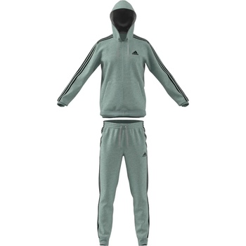 Image 1 of adidas Мъжки анцуг Adidas 3S Fleece Tracksuit Mens - Grey/Black
