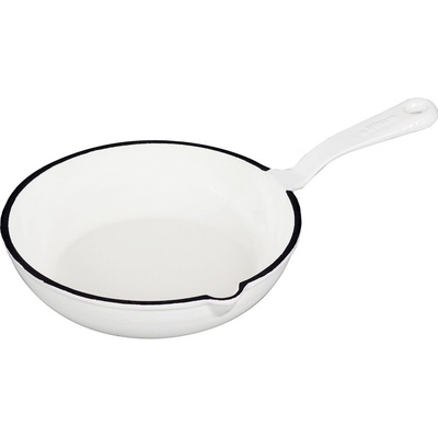 Český smalt GOURMETINA Litinová smaltovaná pánev TEREZA Papírově bílá 21 cm