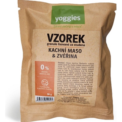 Yoggies pro štěňata active kachna zvěřina 90 g