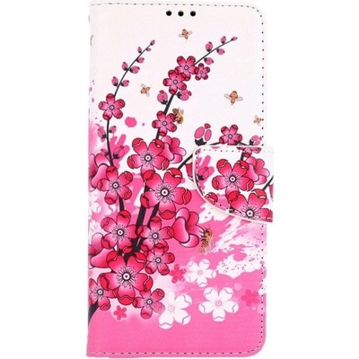 Pouzdro TopQ Xiaomi Poco M3 knížkové Kytičky textil