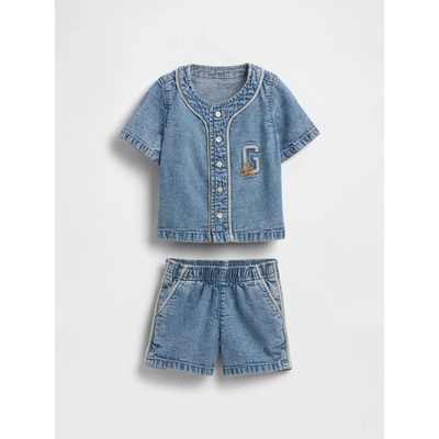 GAP Baby jeansový set Baseball Modrá