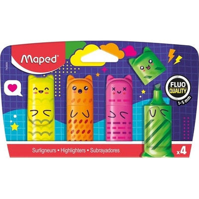 Maped Mini Fluo 4 ks