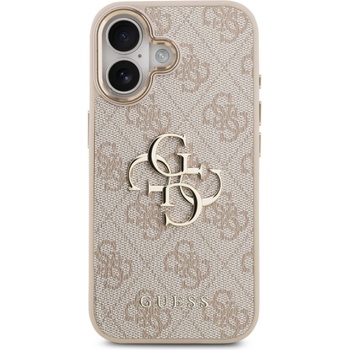 Image 1 of GUESS Гръб Guess PU Leather 4G Metal Logo Gold Frame MagSafe Case за iPhone 17 - Розов