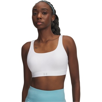 Under Armour Womens Effortless High Impact Sports Bra - White/Halo Gray