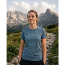 Women´s Merino Earth Everyday T Shirt Modrá Tyrkysová