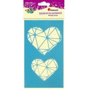 TITANUM Plastic template 105x180mm heart mix