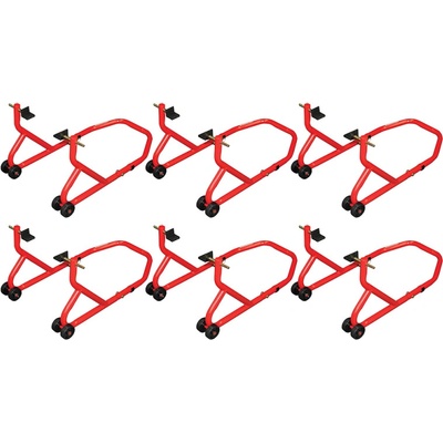 BikeTek Series 3 Rear Track stojanček 6 ks - červená PDSTANDB
