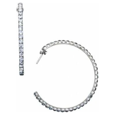 Šperky Nina Velké stříbrné kruhy se zirkony (40 mm) – 925/1000 ns ag kam H 299