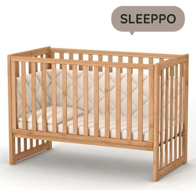 Gekko Kids přístavná postýlka Sleeppo 120 x 60 cm přírodní buk