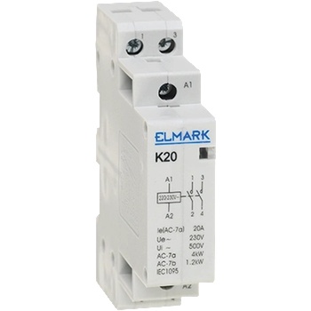 ELMARK МОДУЛЕН КОНТАКТОР k20 20a 230v НО+НЗ (23007)