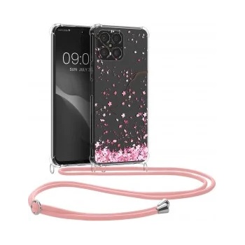 Image 1 of kwmobile Прозрачен калъф с дизайн черешов цвят за Honor X8 - розов