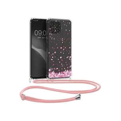 kwmobile Прозрачен калъф с дизайн черешов цвят за Honor X8 - розов