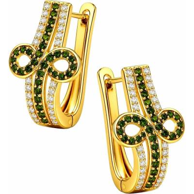 Zlaton Náušnice žluté zlato visací se zirkony 1.9cm 6.25g O23022611360