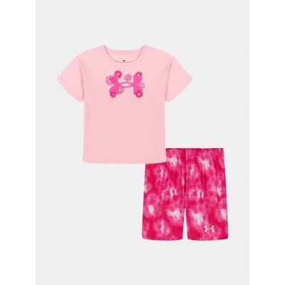 Under Armour dívčí set UA PRINTED BIKE SHORT SET růžová – Zboží Dáma