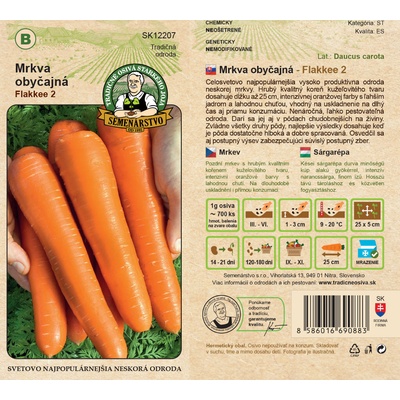 Mrkva obyčajná - Flakkee 2 - 4g