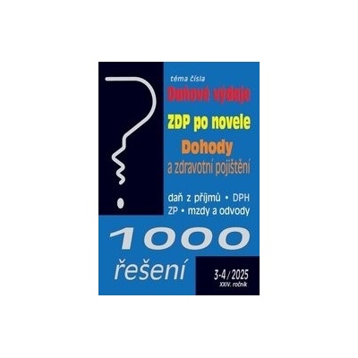 1000 řešení č. 3-4 / 2025 - Daňové výdaje - Poradce s.r.o.