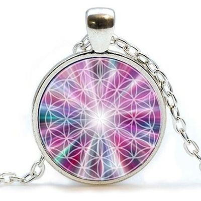 Blingstar Přívěsek Glass Květ života pink 1962
