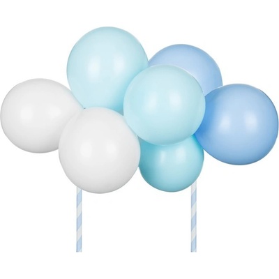 Party Deco KBT3-001Set mini balónikov na tortu Color mix topper Modrá