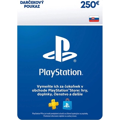 Playstation darčekový poukaz 250 € SK