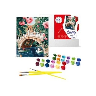Ideyka Painting by numbers kit Bridge and flowers KHO3664 40x50 AP0026
