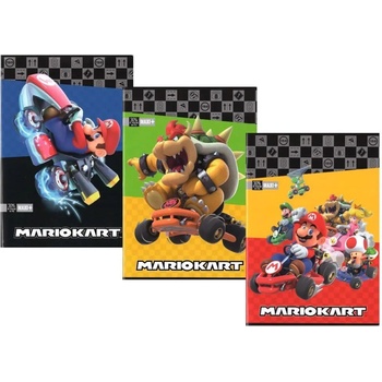 Panini Тетрадка Panini Super Mario - Mariokart Red, A4, 40 листа, широки редове, асортимент (71863)