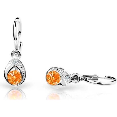 Cutie Jewellery detské náušnice z bieleho zlata C1898-10-X-2 oranžová