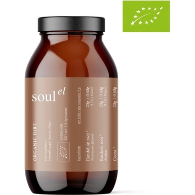 Soulel Dirt Bio prášek alternativa kávy s chagou a ženšenem 200 g