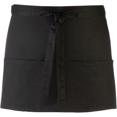 Premier Workwear Pracovní zástěra krátká s kapsami PR155 Black 60x33cm