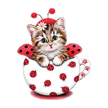 Image 1 of Milena Style Коте калинка - диамантен гоблен