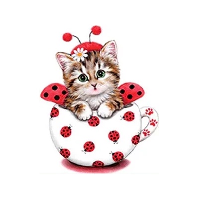 Milena Style Коте калинка - диамантен гоблен