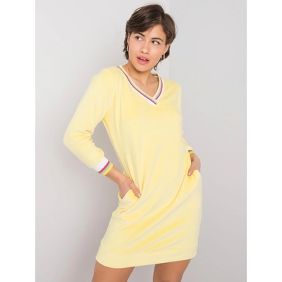 Dámske zamatové šaty WN-SK-001.09 yellow