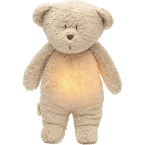 Moonie Мека играчка Moonie Organic 2.0 - Мечо, с нощна лампа и успокояващи звуци, Sand (M-MSA2) - baby