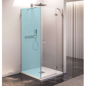 POLYSAN Edge - Fortis душ врата 120x200 см, дясна, Antidrop, прозрачно стъкло/хром FL1212R (FL1212R)