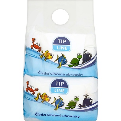 Tip Line Čisticí vlhčené ubrousky 4 x 60 ks