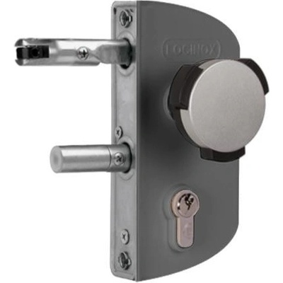 LOCINOX LAKZ 7040 - komplet zámkové krabice pro profil 40 mm, s dětskou pojistkou, pro křídlové branky, šedý LAKZ4I4IP1L_7040