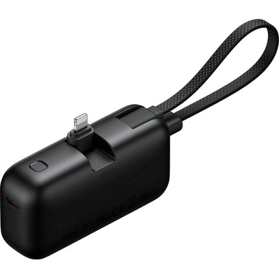 Mcdodo Външна батерия с Lightning конектор и вграден USB-C кабел - Mcdodo FreeKit Powerbank Lightning Connector With Build-In USB-C Cable 5000mAh 22.5W (черен) (MC-7800 (KF2358812))