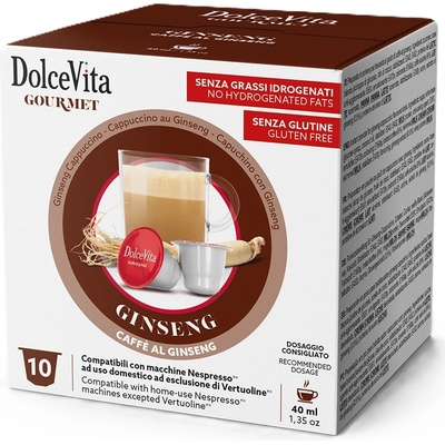 Dolce Vita Italfoods Dolce Vita Ginseng женшен напитка капсули за Nespresso 10 броя