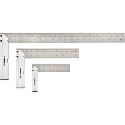 PARKSIDE Značkovací vodováha / Pomůcka na hmoždinky / Sada úhelníků / Pomůcka na řezání úhlů (sada úhelníků, 3dílná) – Zboží Mobilmania