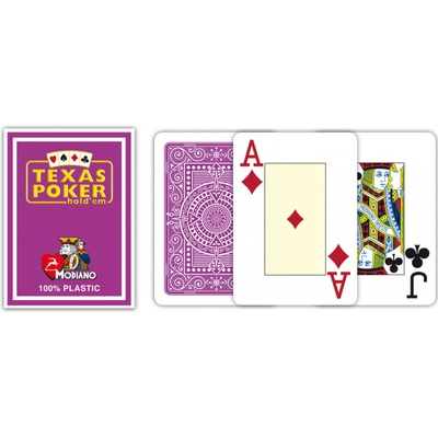 Modiano Texas Poker Size 2 Jumbo Index Profi plastové fialové