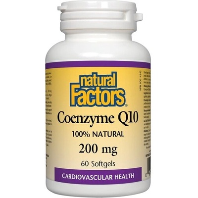 Natural Factors Коензим Q10 200 mg 60 софтгел капсули | Natural Factors (20722 NF)