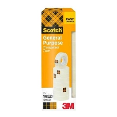 3M SCOTCH Lepiaca páska, 15 mm x 33 m, priehľadná